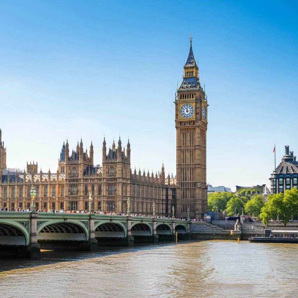 Big Ben and the Houses of Parliament from Westminster Bridge